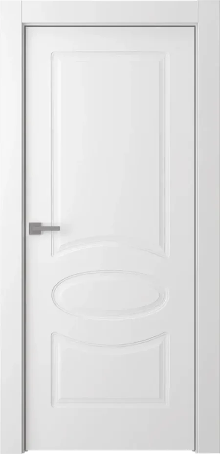 Lygios dažytos MDF vidaus durys Elina, minimalistinis dizainas.