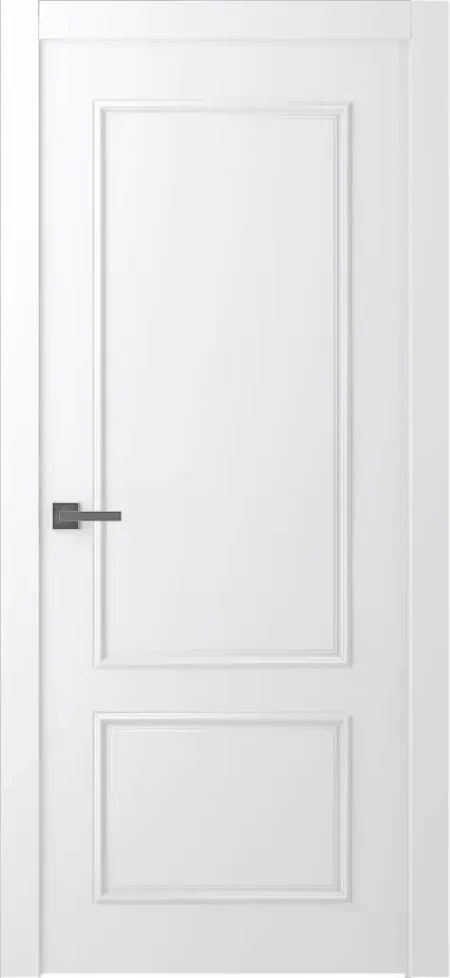 Baltos dažytos MDF durys Lamira 2 su UV danga, lygus paviršius.