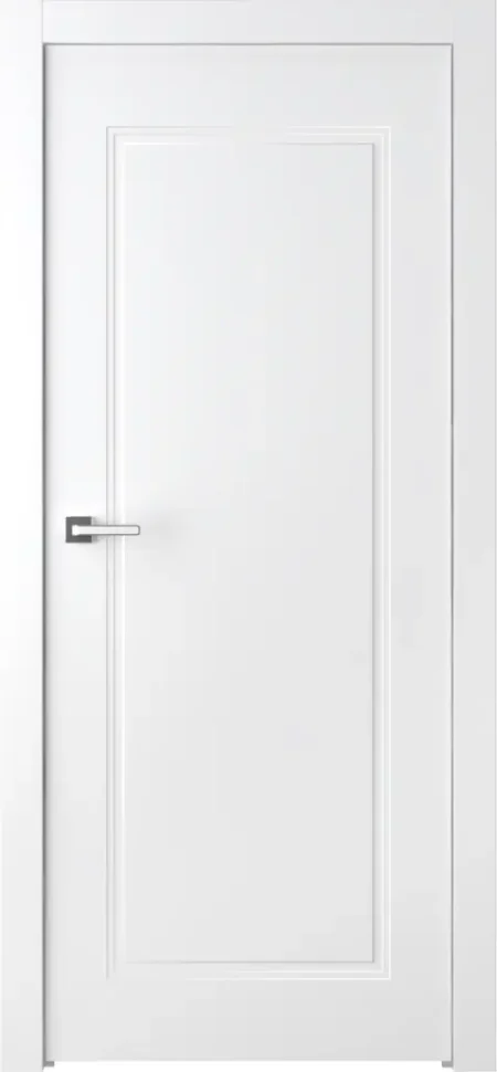 Baltos dažytos MDF vidaus durys Kremona 1, karkasinė konstrukcija.