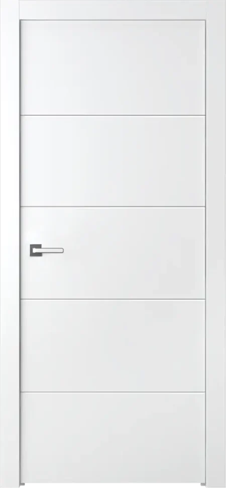 Karkasinės dažytos MDF vidaus durys Sindika, moderni konstrukcija.